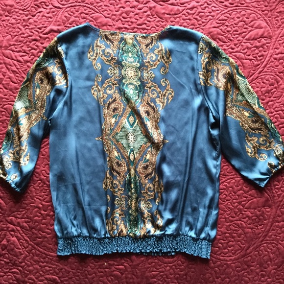 Roz & Ali smocked blouse - Picture 3 of 4